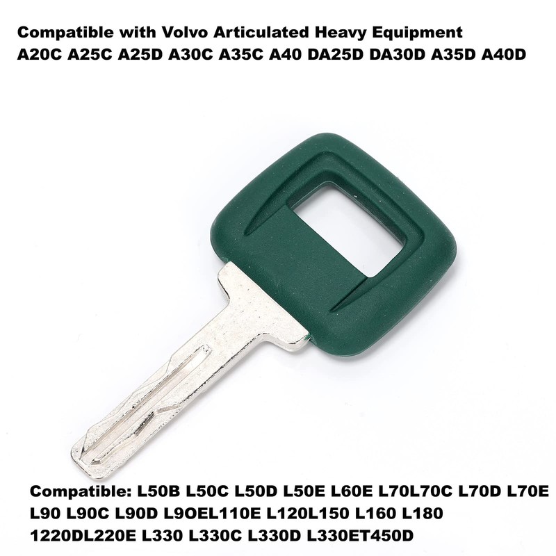 5Pcs Laser Cut Ignition Key Compatible with Volvo Articulated Heavy