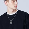 TRISHULA Compass Necklace for Men S925 Sterling Silver Celtic Knot