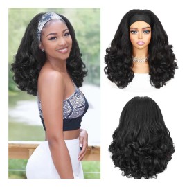 Peluca Afro Larga Rizada Negra FACAIS de Fibra Seda Helada con Brillo Natural
