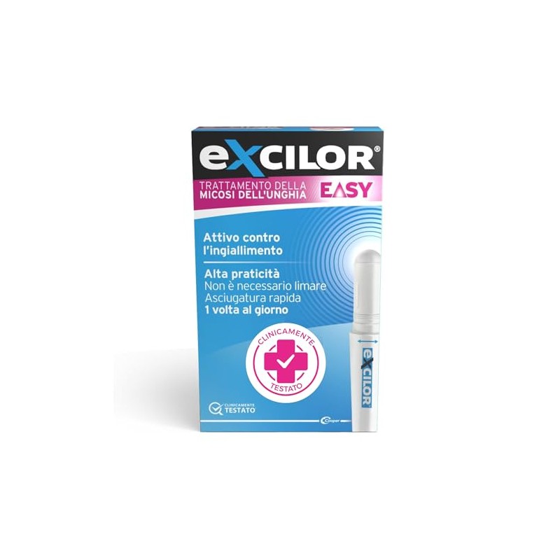 Excilor Easy, Trattamento della Micosi dell'Unghia Attivo contro l'Ingiallimento, con