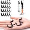 Pegboard Hooks, 60 Pcs J Shape Peg Hooks, CuiCanfla Black