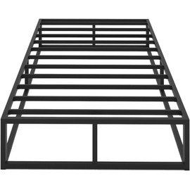 Bilily 10 Inch Twin XL Bed Frame with Steel Slat Support, Low Profile King Metal Platform Bed Frame Support Mattress Foundation, No Box Spring Needed/Easy Assembly/Noise Free