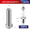 1/4-20 x 1 Inch 20Pcs Flat Head Hex Socket Cap