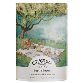 Chapters Tea & Co Poetic Peach | Caffeine-Free Fruit Iced Tea Blend with Apple, Hibiscus, Rosehip & Orange | Loose Leaf Fruit Tea | 56 Servings | Bright, Tart, Naturally Sweet Refreshment