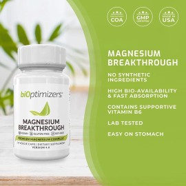 Magnesio Complejo BiOptimizers Cpsulas Sin Sabor Libre Gluten Vegano 30 Unidades