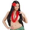 Hawaiian Leis - Red Accessory for Tropical Lua Fancy Dress