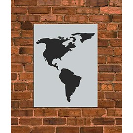 American Continent Stencil Template - Reusable Stencil - INNOVO Stencils
