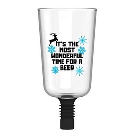 Guzzle Buddy It's the Most Wonderful Time Beer Glass, One Size, Clear