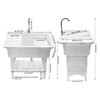 BANLICALI Utility Sink, Modern Rectangular Laundry Room Sink with Washboard,