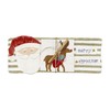 Mud Pie Christmas Hostess Platter Set, Santa and Deer, 6"