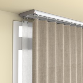 Silent Double Curtain Track Ceiling Mount 5' to 16', Wide 4" White Aluminum track Curtains Rail, Bedroom/Window/Hotel Drop Ceiling Curtains Tracks (without curtains & hooks) (Double track, 9ft)