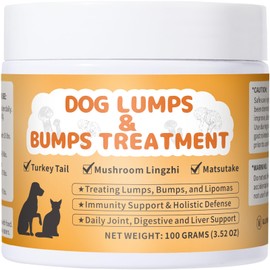 Lipoma Treatment for Dogs, Lumps and Bumps Dog Supplement -Mushroom Powder for Dogs Support Digestive & Immune System, Improved Mobility, 3.52 oz