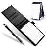 cobee Pocket Notebook Holder with Pen, Mini Leather Notepad Memo