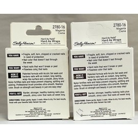 Sally Hansen 2 Sally Hansen Hard As Wraps With Acrylic Gel & Nylon  MAGENTA CREME 2780-16