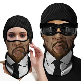 wiut 3D Balaclava Ski Mask Motorcycle Full Face Mask Outdoor Tactical Hood Headwear Mask for Men/Women - Full UV-Protective Face Cover, Cycling, Sports, Fishing (UK, Alpha, One Size, C)