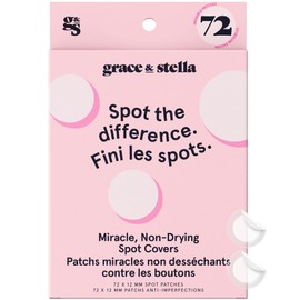 grace & stella grace & stella Invisible Skin Rescue Covers with Hydrocolloid (Round, 72 Count) - With Salicylic Acid and Tea Tree for Absorbing Impurities - Dermatologist Tested Skin Care, Cruelty Free, Vegan