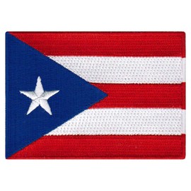 Cypress Collectibles - Puerto Rico Flag Patch - Premium Embroidered Appliqué - Carribean Country Iron On Patches - Dimensions: 3.5" x 2.5"