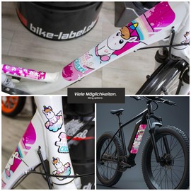 BIKE-label Bicycle Sticker Extra Large XL Sticker Set E-Bike Unicorn Pink X400136VA