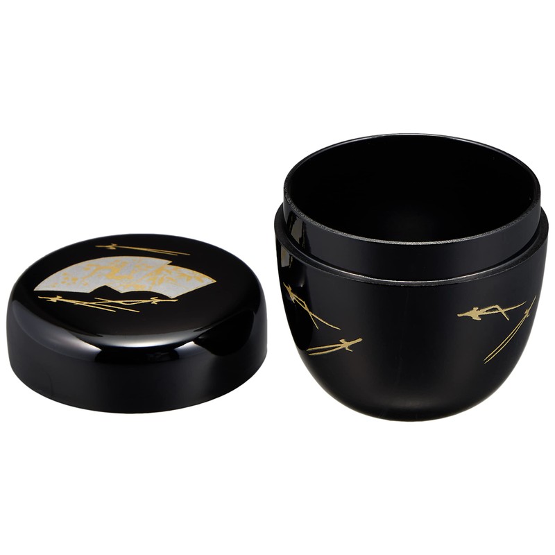 Nakatani Brothers Shokai Yamanaka Lacquerware, 2.2 pcs, Black, Fan Face