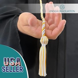Endea Graduation Single Honor Cord Two-Color (White/Gold)