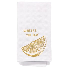 Yomisex Minimalist Lemon Kitchen Towels, Lemon Lover Gifts Dish Tea Towels for Kitchen, Squeeze The Day Trendy Fruit Decorative Hand Towels for Bathroom, 16x24 Inch
