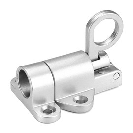 QWORK® 2 Pack Door Locks Spring Door Bolts Gate Bolts with Screws for Bedroom Bathroom Wooden Gates Cabinets (Silver)