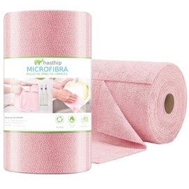HASTHIP® Rollo de Toallas Microfibra, 50 Paños de Limpieza Reutilizables Ultraabsorbentes, 25x25 cm, Sin Pelusas y Lavables, Trapos Multiusos para Coc
