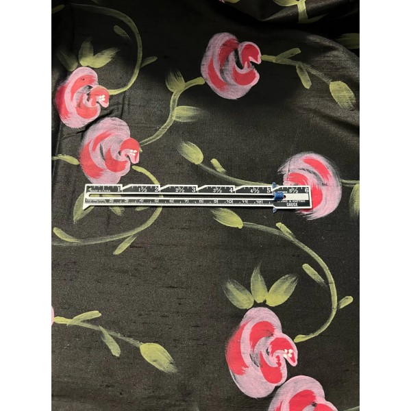 Hand Painted Silk Dupioni By The Yard