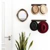 Mkono Hat Rack for Wall Wooden Baseball Caps Organizer with