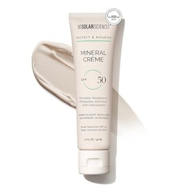 MDSolarSciences Mineral Creme FPS 50 - Protección UV, Crema mineral hidratante - Protección para el sol, mejora la piel, rica en vitaminas, biodegrada