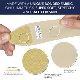 Peritoneal Dialysis Tube Belt - Slim, Soft and Stretchy PD Catheter Belt - Safe for Skin - Made in The UK - Peg Tube Supplies - Medical Peritoneal Dialysis Accessories (Large - 37″-50″, Beige)