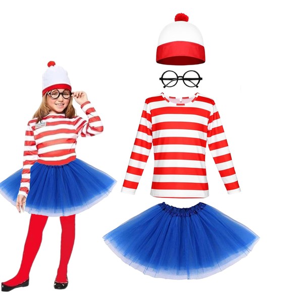 Lizzy Wally Girls Fancy Dress Costume | Red & White