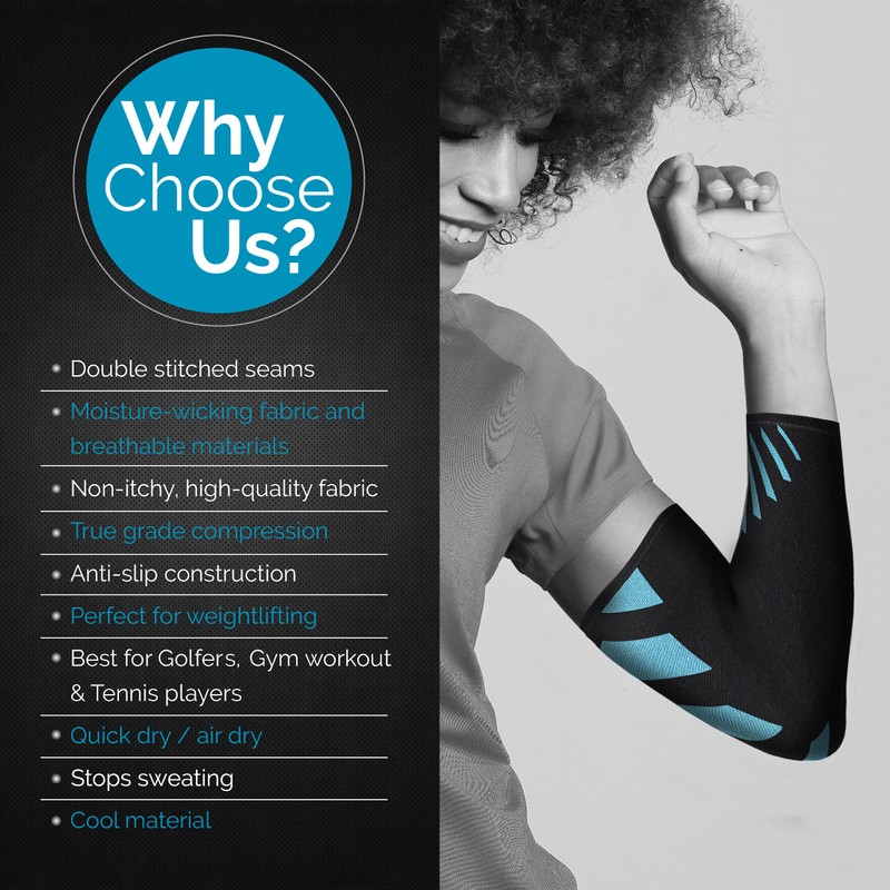 Physix Gear Workout Elbow Sleeves - Elbow Sleeves Compression for