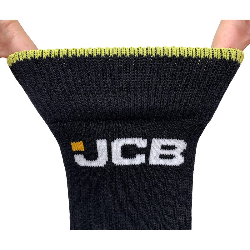 JCB - Mens Black High Vis Boot Socks | 3