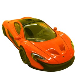 McLaren P1-1:43 Diecast Freewheel Toy Model Car with Display Box (Orange)