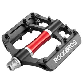 ROCKBROS MTB Pedals Mountain Bike Pedals Flat Pedals Aluminum 9/16" Non-Slip Sealed Bearing Alloy Bicycle Platform Pedals for Road Mountain BMX MTB Bike