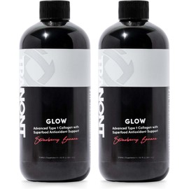 Tranont Glow | Strawberry Banana | 2 Pack | Type 1 Collagen with Superfood Antioxidant Support | for Hair, Skin, Nails & Joints | Liquid Collagen with Hyaluronic Acid & Peptides | 30 Fl Oz