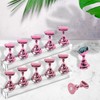 2 Set Acrylic Nail Art Holder Practice Display Stand Magnetic