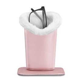 FINTIE Plush Lined Eyeglasses Holder, Glasses Stand Case, Anti-scratch Glasses Storage Organizer for Desk, Nightstand, Office, Rose Gold