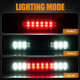 Cxdar 3rd Third Brake Light LED for 1999-2016 Ford F250 F350 F450 F550 Super Duty, 1993-2011 Ford Ranger High Mount Rear Cab Brake Lights Assembly, 99-16 F-250 F-350 F-450 F-550 Cargo Stop Light