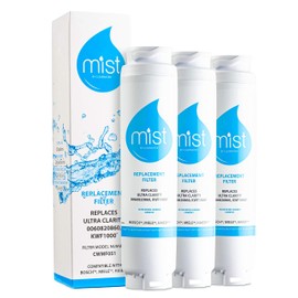 Mist Ultra Clarity Replacement Compatible With: Bosch Ultra Clarity, 644845, 9000077104, 9000194412, Haier 0060820860, 0060218744, Miele KWF1000 Refrigerator Water Filter, 3 Pack
