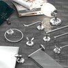 Gatco 5073 Designer II Towel Ring, Chrome/Wall Mounted 6.50" Face,