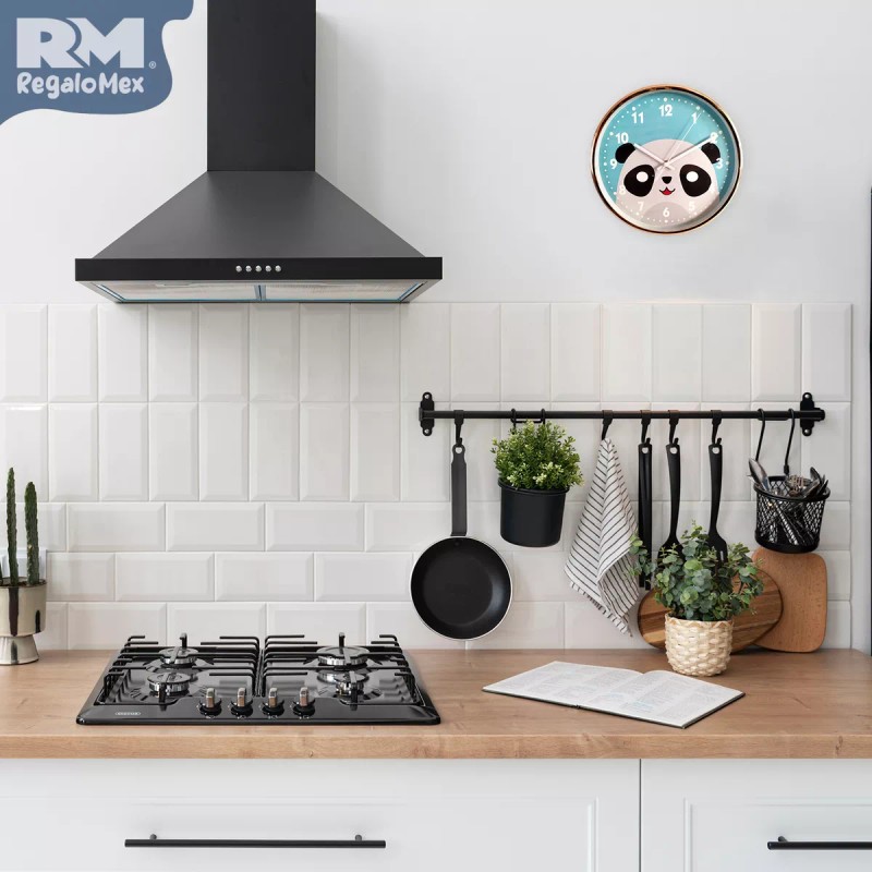 Rm Regalomex Reloj De Pared Análogo Diseño Con Panda Para