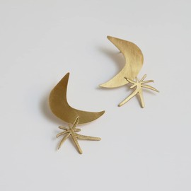 MIRÓ JEWELRY GOLD EARRINGS | Designed by Joidart | Miró Collection | 24k Gold Plated Metal, Yellow Gold, No Gemstone