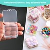 TRUEIN 12 Small Plastic Boxes with Lids, Mini Clear Bead