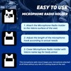 Terixe 2 Pack Mic Clips for Law Enforcement, Black Radio