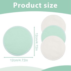 Pack of 4 Organic Bamboo Nursing Pads, Washable Nursing Pads, Laundry Bag, Reusable Nursing Pads for Maternity Nursing Pads, Washable (Soft)