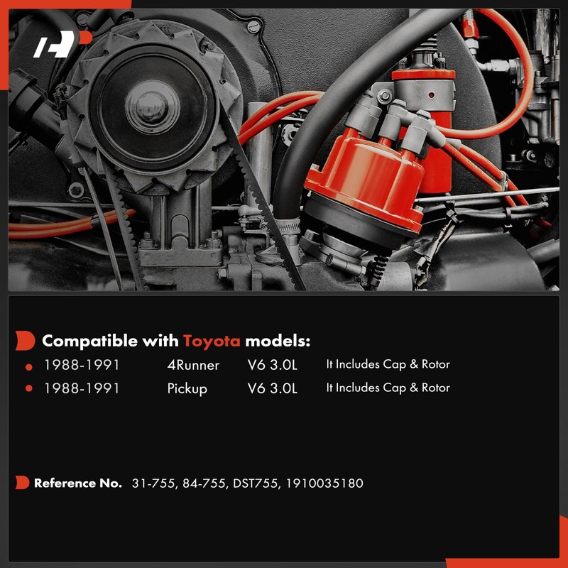 A-Premium Ignition Distributor with Cap and Rotor Compatible with Toyota
