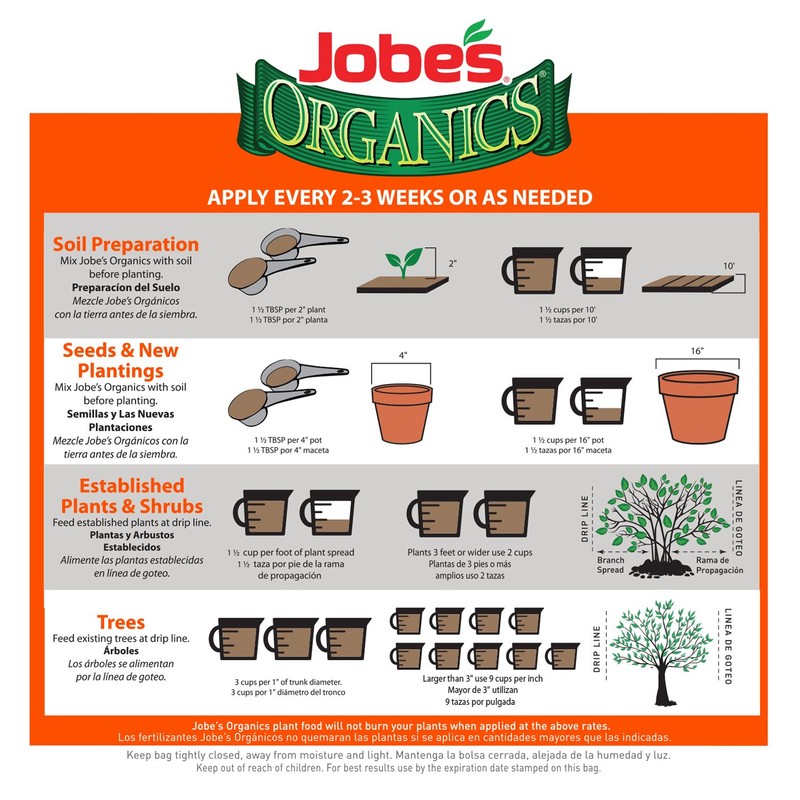 Jobe’s Organics Granular Garden Fertilizer, Easy Plant Care Fertilizer for