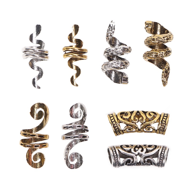 Viking Beard Hair Beads DIY Decorative Hair Braiding Beads for